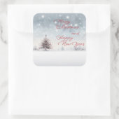 Joyeux Noël et Bonne année autocollant (Sac)