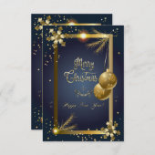 Joyeux Noël et Bonne année carte (Devant / Derrière)