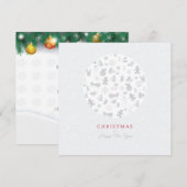 Joyeux Noël et Bonne Année ! Carte blanche XMAS (Devant / Derrière)