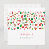 Joyeux Noël et Bonne Année ! Carte blanche XMAS (Devant / Derrière)