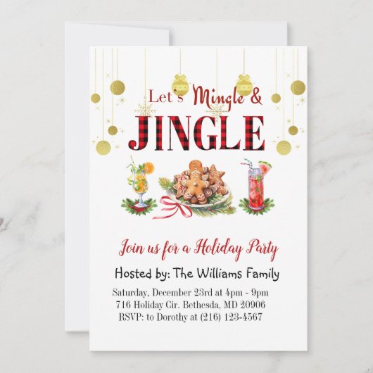 Joyeux Noël et Bonne année Carte d'invitation (Devant)