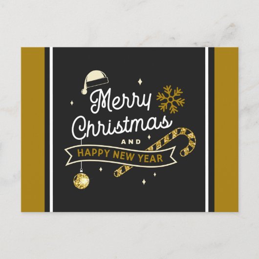 Joyeux Noël Et Bonne Année Carte Postale (Devant)