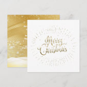 Joyeux Noël et Bonne Année ! Carte XMAS Gold (Devant / Derrière)