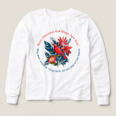 Joyeux Noël et Bonne Année ! Oiseau rouge BOHO (Motif recto)