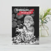 Joyeux Noël et Bonne Année Photo Carte Plat (Debout devant)