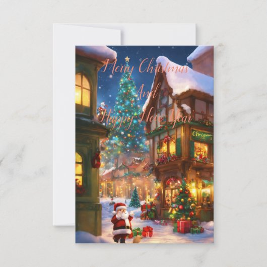 Joyeux Noël et bonne carte de nouvelle année (Devant)