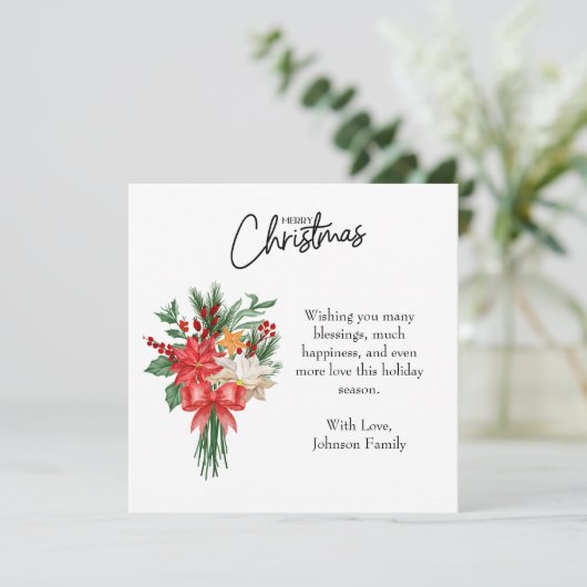 Joyeux Noël et carte de Noël photo (Debout devant)