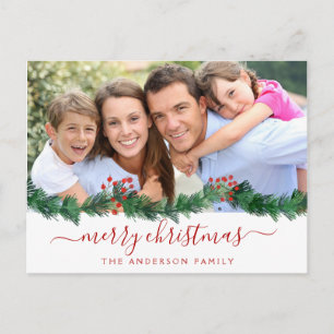 Joyeux Noël et Carte photo de script Garland