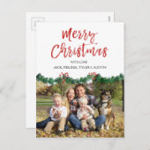 Joyeux Noël et Carte photo de script Garland (Devant / Derrière)