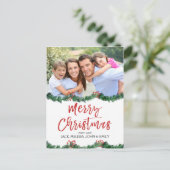 Joyeux Noël et Carte photo de script Garland (Debout devant)