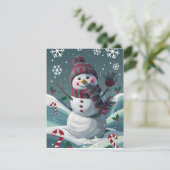 Joyeux Noël et les voeux de cartes de vacances (Debout devant)