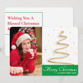 Joyeux Noël et Nouvel An Carte photo de voeux (Devant / Derrière)