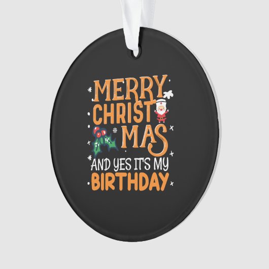 Joyeux Noël et oui c'est mon anniversaire (devant)