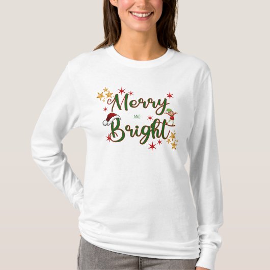 Joyeux Noël et t-shirt brillant (Devant)