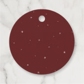 Joyeux Noël étiquette cadeau bordeaux écriture fan (Dos)