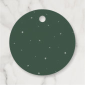 Joyeux Noël étiquette cadeau verte écriture fantai (Dos)