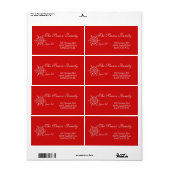Joyeux Noël Étiquette de adresse de vacances (Feuille entière)