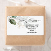 Joyeux Noël Étiquette de adresse de vacances Eucal (En situation)
