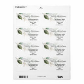 Joyeux Noël Étiquette de adresse de vacances Eucal (Feuille entière)