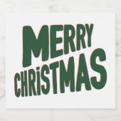 Joyeux Noël Étiquette de vin mousseux (Étiquettes simples)