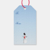 Joyeux Noël! Étiquettes cadeaux Snowman (Dos)
