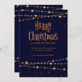 Joyeux Noël étoile Carte de voeux (Devant / Derrière)