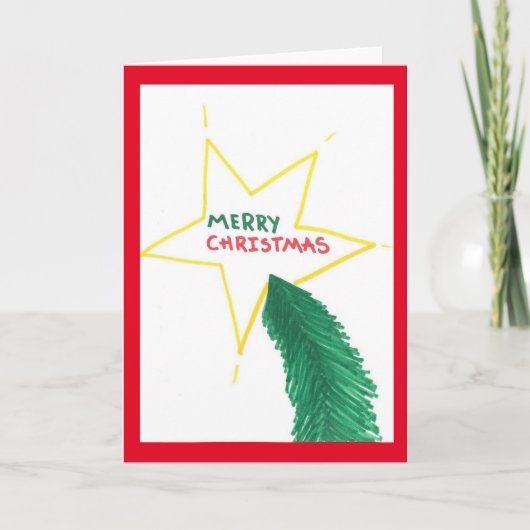 Joyeux Noël étoile et carte Arbre (Devant)