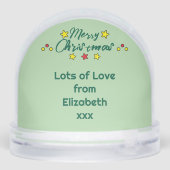 Joyeux Noël étoiles photo vert souris (Arrière)