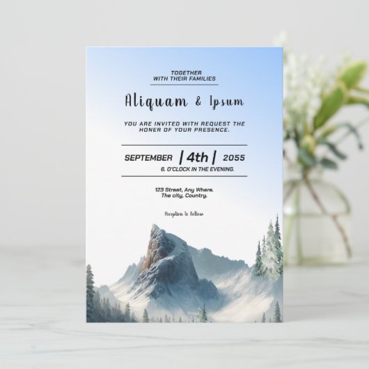 Joyeux Noël Faire-part de mariage carte design (Debout devant)