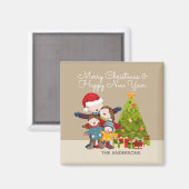 Joyeux Noël familial personnalisé | Magnet (Recto/Verso)