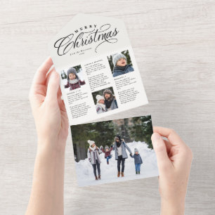 Joyeux Noël famille mise à jour carte de vacances 