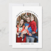 Joyeux Noël Famille Photo Carte de vacances (Devant)