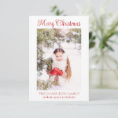 Joyeux Noël Famille Photo Carte de vacances (Debout devant)