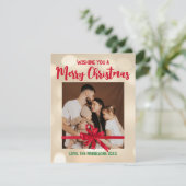 Joyeux Noël Famille Photo Carte de vacances (Debout devant)