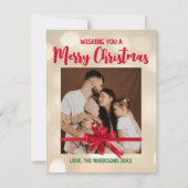 Joyeux Noël Famille Photo Carte de vacances (Devant)