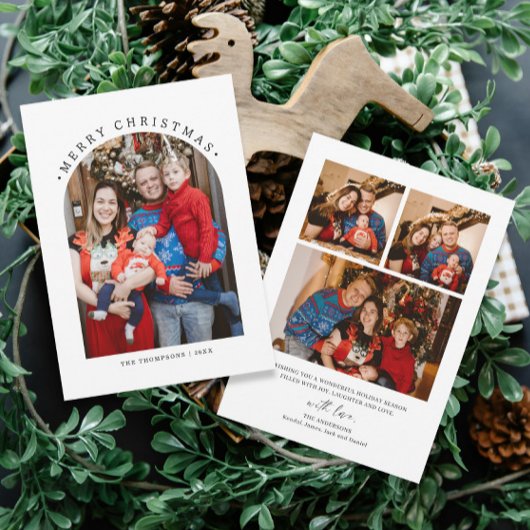 Joyeux Noël Famille Photo Carte de vacances