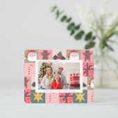 Joyeux Noël Famille Photo Carte de vacances (Debout devant)