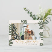 Joyeux Noël Famille Photo Carte de vacances (Debout devant)