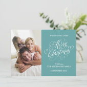 Joyeux Noël Famille Photo Carte de vacances en Tur (Debout devant)