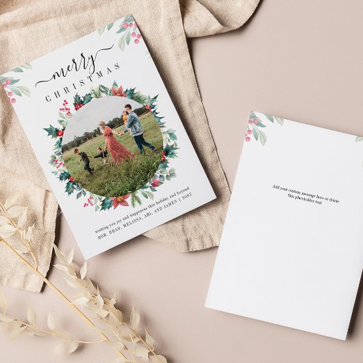 Joyeux Noël Famille Photo Carte de voeux