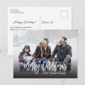 Joyeux Noël Famille Photo Poignée Carte postale (Devant / Derrière)