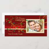 Joyeux Noël Fancy Cartes photos de vacances (Devant / Derrière)