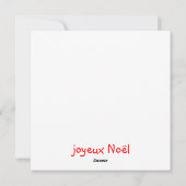 joyeux Noël Feestdagenkaart (Achterkant)