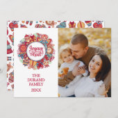 Joyeux Noel Feestdagenkaart (Voorkant / Achterkant)