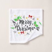 Joyeux Noël festif (Gant de toilette)