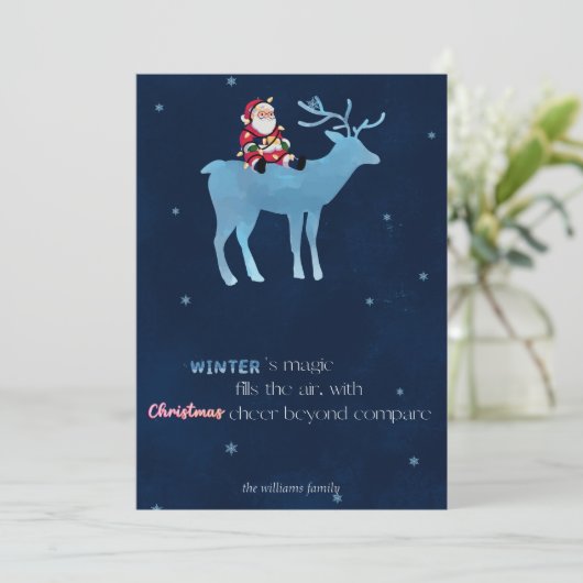 joyeux Noël festif, moderne carte de voeux mignonn (Debout devant)