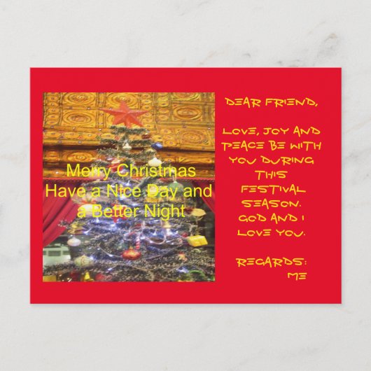 Joyeux Noël Festival Cartes de saison (Devant)