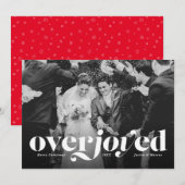 Joyeux Noël Fête carte photo nouvellement marié (Devant / Derrière)