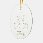 Joyeux Noël Fête Nouvel Ornement de bébé (Gauche)