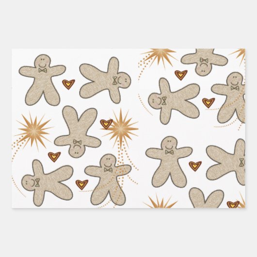 Joyeux Noël Feuilles de pain d'épices Envelopper p (Devant 3)